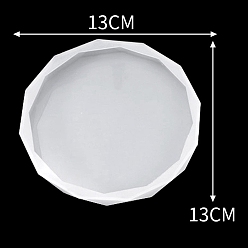 Flat Round Silicone Cup Mat Molds, Coaster Molds, Resin Casting Molds, for UV Resin, Epoxy Resin Craft Making, Flat Round, 130x130x13mm