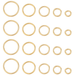 Real 14K Gold Filled 20шт. 5 стили k фурнитура, кольцо с желтым золотом, паяные кольца, Замкнутые кольца для прыжков, 1/20 14 к золоту, real 14 k золото заполнено, 3~7x0.6 мм, внутренний диаметр: 1.5~5.8 мм, 4 шт / стиль