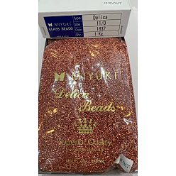 (DB1837)  Дуракоат Гальваническый Розовый Румянец Бусины miyuki delica, цилиндр, японский бисер, 11/0, (db 1837) дюракант оцинкованный розовый румянец, 1.3x1.6 мм, отверстие : 0.8 мм, Около 100000 шт / 500 г