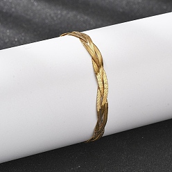 Золотой 304 браслеты из нержавеющей стали с цепочками-елочками для женщин, подсолнечника модель, золотые, 6-3/8 дюйм (16.3 см)