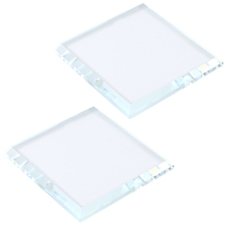 Прозрачный Стеклянные подставки для демонстрации ювелирных изделий, suqare, прозрачные, 10x10x1 см