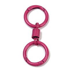 Темно-Розовый Застежки из сплава с пружинным затвором, с весенними находками, темно-розовыми, 76.5 мм