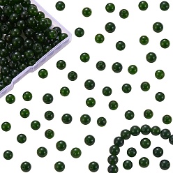 Темно-серый Наборы для изготовления браслетов своими руками, 3 пряди 8 окрашенные круглые бусины из натурального белого нефрита в мм и плоские эластичные нити, темно-серый, 8 мм, отверстие : 1 мм, около 49 шт / нитка, 15.16'' (38.5 см), 3strands / комплект