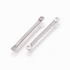 Платина Экологически чистые латунные стержневые звенья, платина, 20x1 мм, отверстие : 1 мм