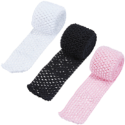 (52) Непрозрачная лаванда 6м 3 цвета эластичная полиэстерная лента детские повязки на голову, аксессуары для волос, разноцветные, 2-3/4 дюйм (70 мм), 2 м / цвет