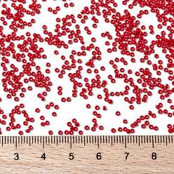 (RR408) Opaque Red Миюки круглые бусины рокайль, японский бисер, 15/0, (rr 408) непрозрачный красный, 15/0, 1.5 мм, отверстия : 0.7 mm, около 250000 шт / фунт