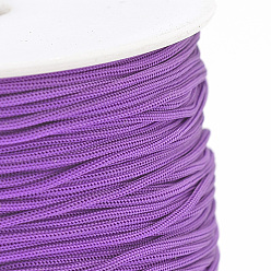 Dark Orchid Polyester Cords, Dark Orchid, 0.8mm, about 131.23~142.16 yards(120~130m)/roll