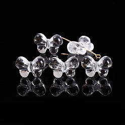 Бабочка Природный кристалл кварца бусины, резные бусины из горного хрусталя, бабочка, 16x12 мм