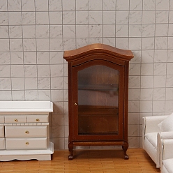 Сиена Миниатюрные украшения для винного шкафа из дерева, аксессуары для домашнего кукольного домика с микро-ландшафтом, цвет охры, 90x38x160 мм