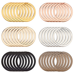 (52) Непрозрачная лаванда 36шт 6 цвета сплав разъемные брелоки, брелки, разноцветные, 30x2 мм, внутренний диаметр: 24.5 мм, 6 шт / цвет