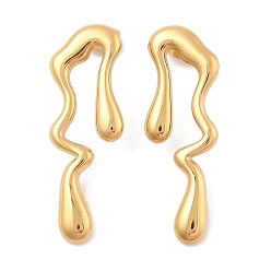 Золотой Ионное покрытие (ip) 304 серьги-гвоздики из нержавеющей стали, слева и справа, золотые, 38x13 мм