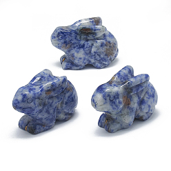 (306FM) Жонкиль матовый с лаймовой подкладкой Природные синие пятна украшения яшмы, кролик, 48~55x22~25x30~35 мм