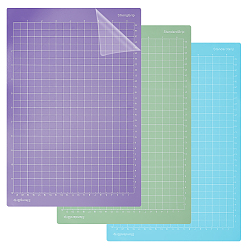 (52) Непрозрачная лаванда 3шт 3 цвета прямоугольник пластиковый гравировальный станок опорная пластина, коврик для резки, для рабочего стола тонкая ручная работа кожа ремесло шитье diy перфорация, разноцветные, 356x242x0.5 мм, 1 шт / цвет