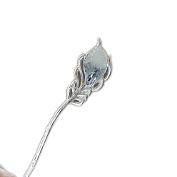 Лист Палочки для волос из сплава со стразами, аксессуары для волос для женщин и девочек, лист, 185 мм