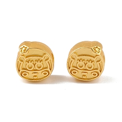 Golden Alloy European Beads, Large Hole Beads, Hippo, Golden, 11.5x11x7mm, Hole: 4mm