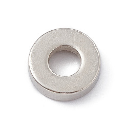 Platinum Donut Refrigerator Magnets, Office Magnets, Whiteboard Magnets, Sturdy Mini Magnets, Platinum, 9x2mm, Hole: 4mm