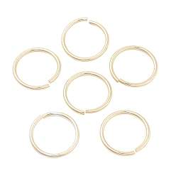 Light Gold Алюминиевые открытые кольца, пропил пилой закругленный, золотой свет, 24x2 мм, 12 датчик, внутренний диаметр: 20 мм