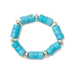 Бирюза Бусины из гематита и натуральные кольца из бирюзы для женщин, размер США 8 1/2 (18.5 мм)