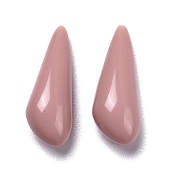 Бледно-фиолетовый Красный Имитация янтарных бусин cmола, половине просверлил, слеза, бледно-фиолетовый красный, 34.5x13x1 мм, половину отверстия: 1 мм