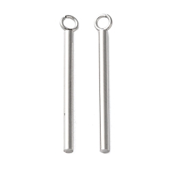 Нержавеющая Сталь Цвет 304 подвески из нержавеющей стали, бар прелести, анти-тускнение, цвет нержавеющей стали, 23x1.5 мм, отверстие : 1.8 мм