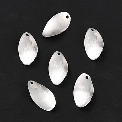 Посеребрённый Латунь прелести, овальные, 925 серебро покрытием, 18x9x1 мм, отверстие : 1.2 мм