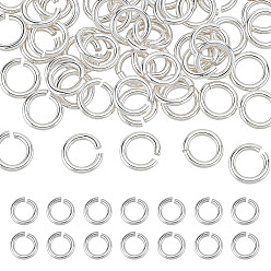 Серебро 60 шт. 925 открытые кольца из стерлингового серебра, пропил пилой закругленный, серебряные, 21 датчик, 4x0.7 мм, внутренний диаметр: 2 мм