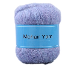 Средний Синий Шифер Пряжа для вязания, пряжа мохер, для пледов подушки поделки из пряжи крючком, средний грифельно-синий, 1 мм, около 50г/моток