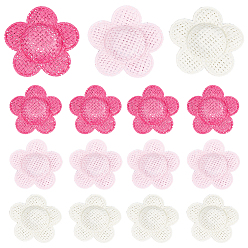 (52) Непрозрачная лаванда 30 шт. 3 цвета тканевой кукольной шляпы, цветок, разноцветные, 48x49x3 мм, внутренний диаметр: 23 мм, 10 шт / цвет