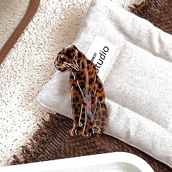 Сиена Заколки для волос в форме когтей из ацетата целлюлозы, аксессуары для волос для женщин и девочек, леопард, цвет охры, 44x45 мм