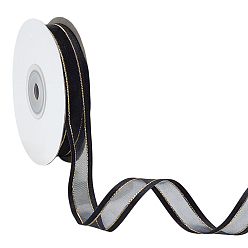 Черный 1 рулонная полиэфирная лента, для пошива одежды из ткани аксессуары, чёрные, 5/8 дюйм (16 мм), около 24.06 ярдов (22 м) / комплект