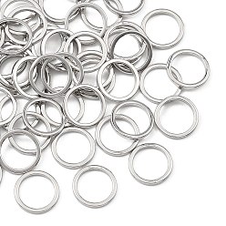Platinum SHEGRACE Brass Beads, Large Hole Beads, Round Ring, Lead Free & Cadmium Free & Nickel Free, Platinum, 10x1.2mm, Hole: 8mm