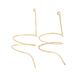 Золотой Большие сплавочные подвески, подвески в форме спирали, золотые, 51.5x19x25 мм, отверстие : 1.8 мм