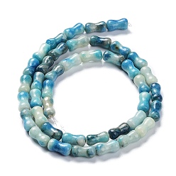 Turquoise Natural Quartz Beads Strands, Dyed, Bone, Turquoise, 10x5mm, Hole: 0.6mm, about 41pcs/strand, 15.75~16.14 inch(40~41cm)