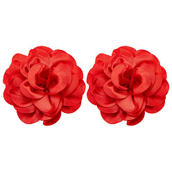 Красный Украшения для шитья ткани, цветок, красные, 190x55 мм