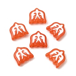 Оранжевый Бусины из стеклянной эмали, окрашенные методом запекания, птица, оранжевые, 19x20x7.5 мм, отверстие : 1.6 мм