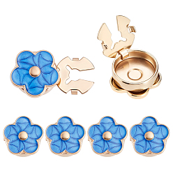 Half Round 6Pcs Zinc Alloy Cufflinks, with Enamel, Light Gold, Half Round, 17x17.5x7.5mm, Hole: 13mm
