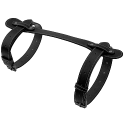 Черный Искусственная кожа с ремешком для коврика для йоги из сплава, регулируемый ремень для переноски коврика, чёрные, 684x32x15 мм