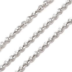 Edelstahl Farbe 304 Edelstahl-Rolo-Kette, ungeschweißte, mit Spule, Edelstahl Farbe, 3x1 mm