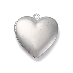 Нержавеющая Сталь Цвет 304 подвески из нержавеющей стали, сердце, цвет нержавеющей стали, 25x22.5x6.5 мм, отверстие : 2 мм