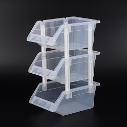 Clear Plastic Beads Display Trays, Clear, 6-3/4x4-3/4x3-1/8 inch(17x12x8cm), 12pcs/set