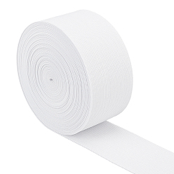 White Flat Elastic Rubber Band, Webbing Garment Sewing Accessories, White, 50mm