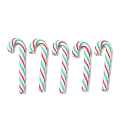 Красный Рождественские бусины из полимерной глины ручной работы, шоколадная конфета, без отверстия , красные, 48~54x14~17x3~5 мм