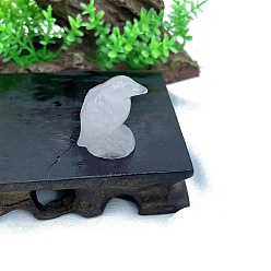 Хрусталь Украшение дисплея скульптуры из натурального кварца, для домашнего офисного стола, орел, 30 мм