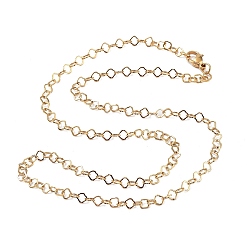 Настоящее золото 18K Ионное покрытие (ip) 304 ожерелья из нержавеющей стали, кольцо, реальный 18 k позолоченный, 21.34 дюйм (54.2 см)