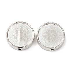Платина Сплавочные бусины, без свинца и без кадмия, плоско-круглые, платина, 11x3 мм, отверстие : 1.2 мм