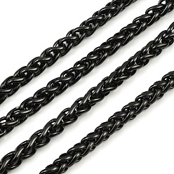 Черный 304 из нержавеющей стали цепи пшеницы, несварные, вакуумное покрытие pvd, чёрные, 6 мм