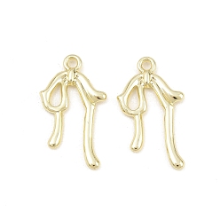 Golden Alloy Pendants, Bowknot Charms, Rack Plating, Golden, 23.5x14x2mm, Hole: 1.8mm