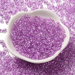 Violet Baking Glass Seed Beads, Peanut, Violet, 5.5~6x3~3.5x3mm, Hole: 1~1.2mm