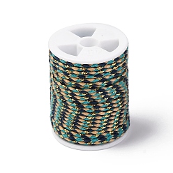 Кадет Синий 4-слойный поликоттоновый шнур, металлический шнур, веревка ручной работы макраме, для гобелена вешалка для растений, вязание ниток своими руками, кадетский синий, 1.5 мм, около 4.3 ярдов (4 м) / рулон