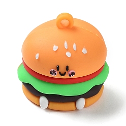 Hamburger Пластиковые подвески из пвх, гамбургер, 30.5x30x30 мм, отверстие : 3 мм